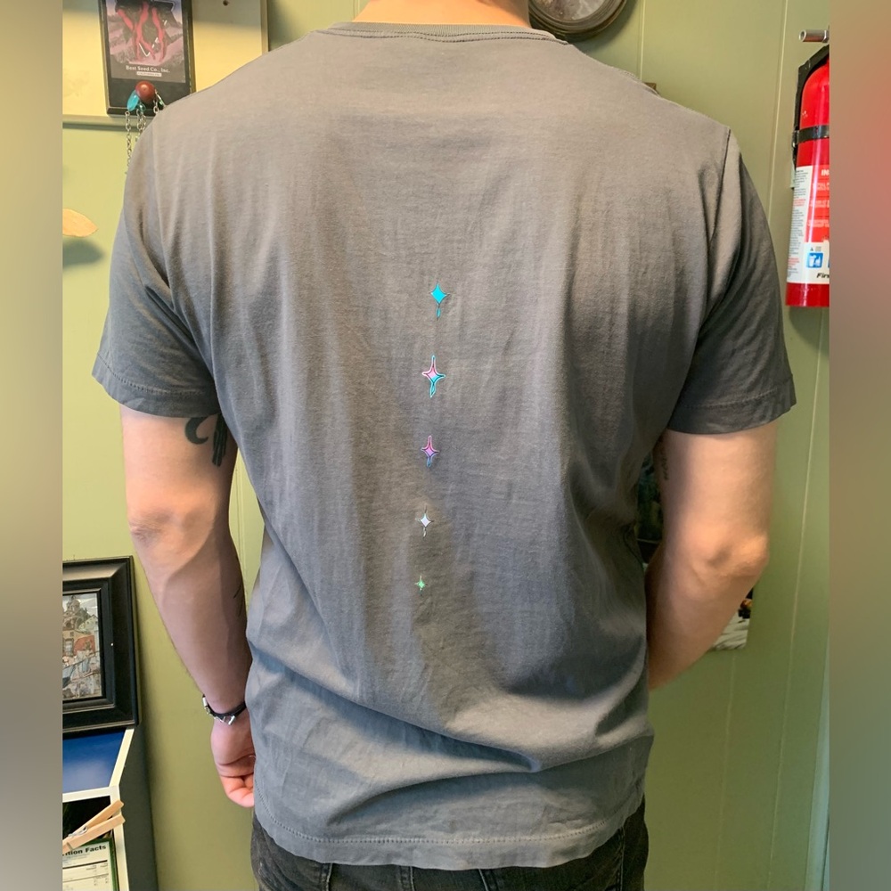 Original Artistry, Stars in Grey V-Neck, Small Batch, Custom Design